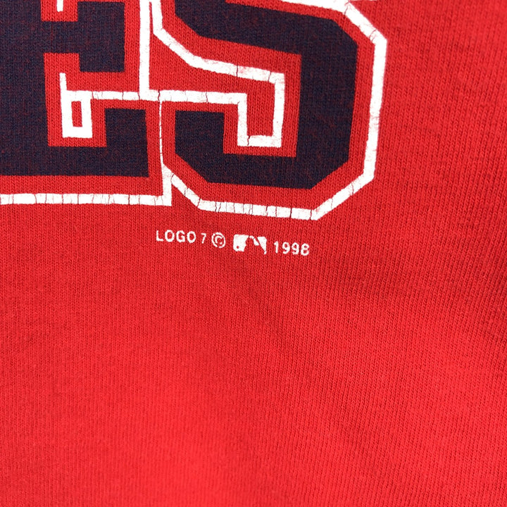 90'S Logo 7 MLB New York Yankees Logo Print T-Shirt, Men's Size XL (approx.), Vintage cotton red type Vintage Second Hand