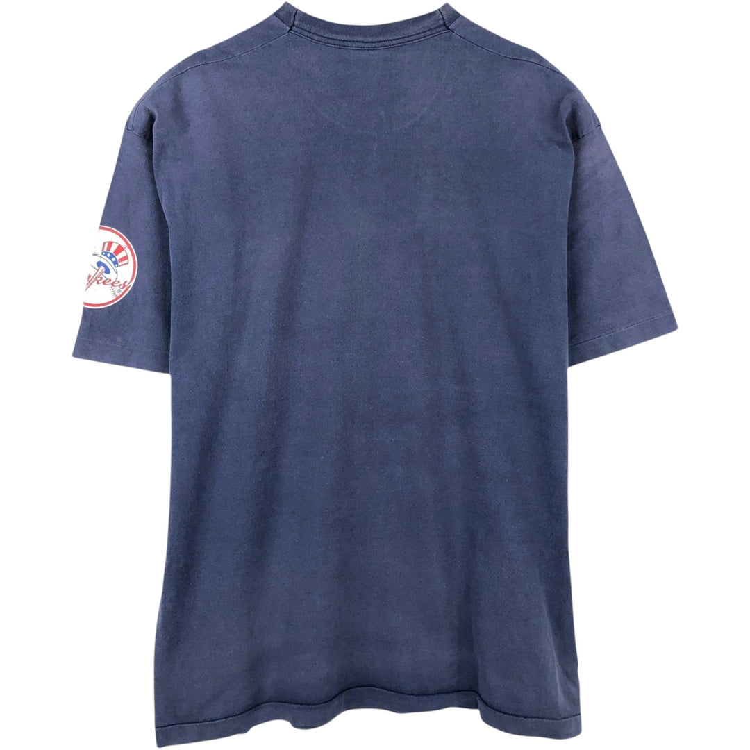 90'S SALEM MLB NEW YORK YANKEES Logo Print T-Shirt, Made in USA, Men's XL (approx.), Vintage cotton navy blue type Vintage Second Hand