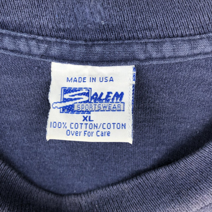 90'S SALEM MLB NEW YORK YANKEES Logo Print T-Shirt, Made in USA, Men's XL (approx.), Vintage cotton navy blue type Vintage Second Hand