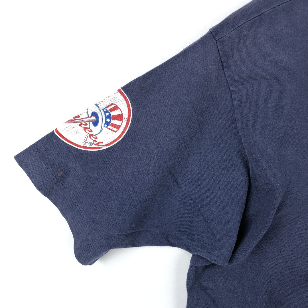 90'S SALEM MLB NEW YORK YANKEES Logo Print T-Shirt, Made in USA, Men's XL (approx.), Vintage cotton navy blue type Vintage Second Hand