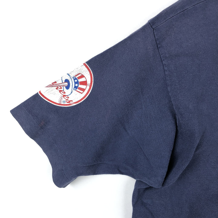 90'S SALEM MLB NEW YORK YANKEES Logo Print T-Shirt, Made in USA, Men's XL (approx.), Vintage cotton navy blue type Vintage Second Hand