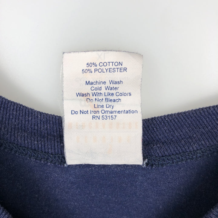 90s-00'S Majestic MLB New York Yankees V-neck T-shirt, Men's XL equivalent, Vintage cotton navy blue type Vintage Second Hand