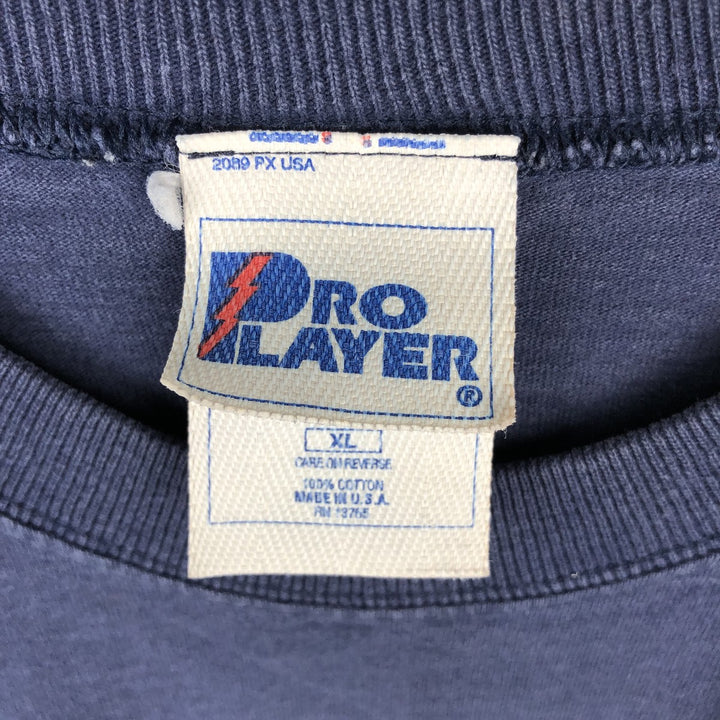 90'S PRO PLAYER MLB New York Yankees Derek Jeter Sports T-Shirt, Made in USA, Men's XL equivalent, Vintage cotton navy blue type Vintage Second Hand