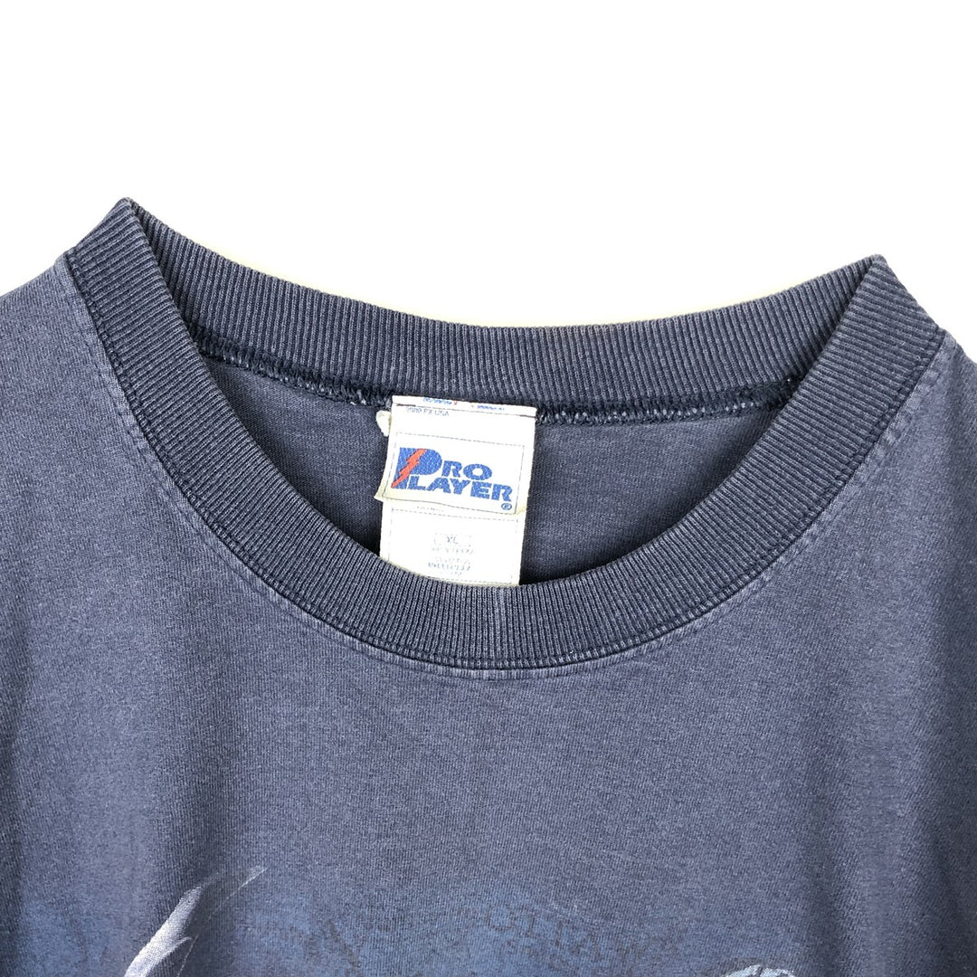 90'S PRO PLAYER MLB New York Yankees Derek Jeter Sports T-Shirt, Made in USA, Men's XL equivalent, Vintage cotton navy blue type Vintage Second Hand