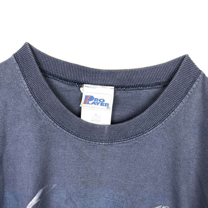 90'S PRO PLAYER MLB New York Yankees Derek Jeter Sports T-Shirt, Made in USA, Men's XL equivalent, Vintage cotton navy blue type Vintage Second Hand