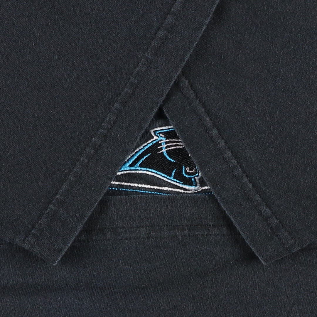 2000'S Reebok NFL Carolina Panthers sports print T-shirt, men's size M (approx.) cotton black type Vintage Second Hand