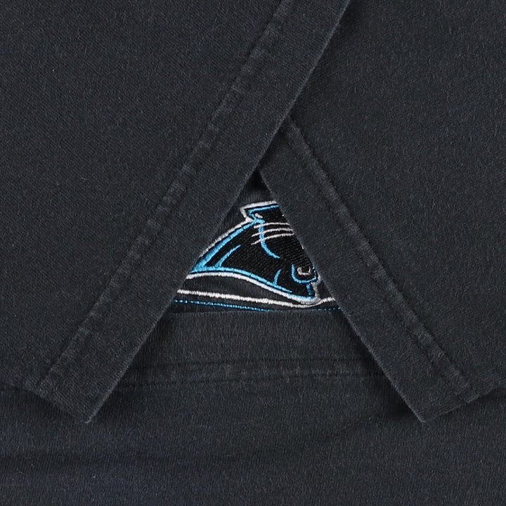 2000'S Reebok NFL Carolina Panthers sports print T-shirt, men's size M (approx.) cotton black type Vintage Second Hand