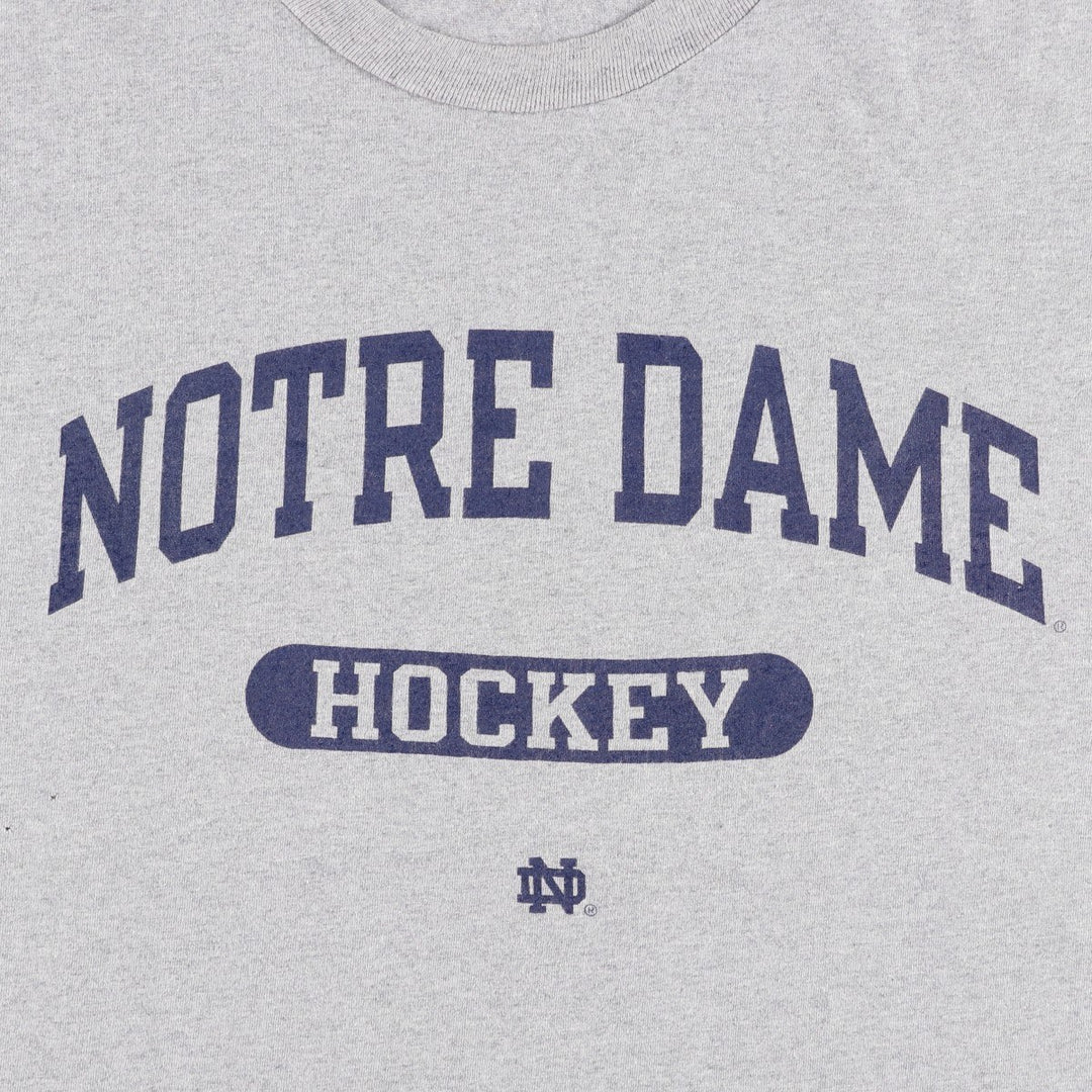 Champion Notre Dame University Triple Print College T-Shirt, Men's XL (approx.) cotton gray type Vintage Second Hand