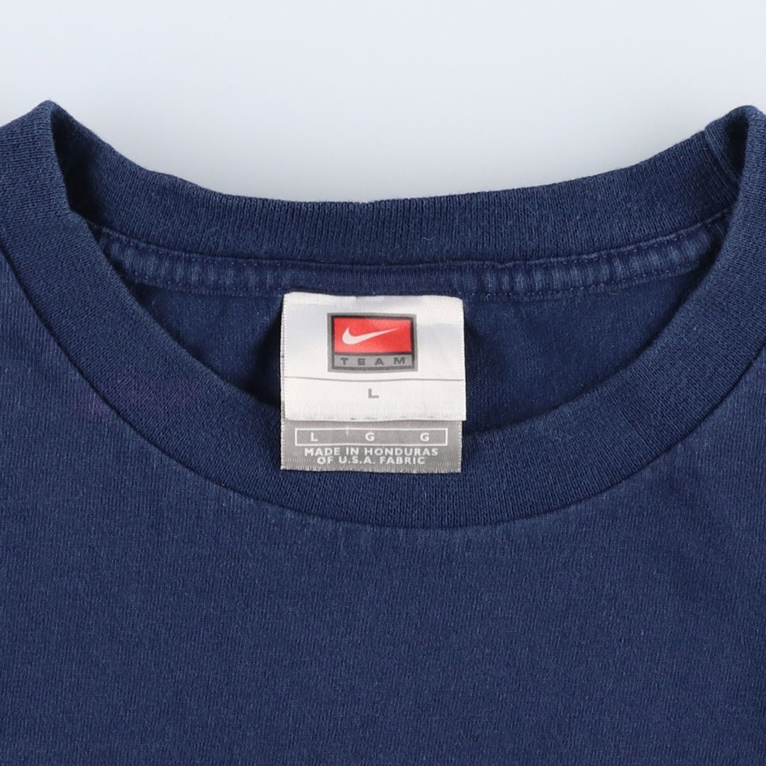 00'S Nike Sports Print T-shirt Men's Size L cotton navy blue type Vintage Second Hand