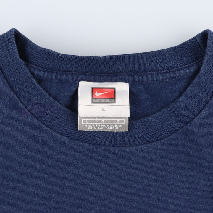00'S Nike Sports Print T-shirt Men's Size L cotton navy blue type Vintage Second Hand