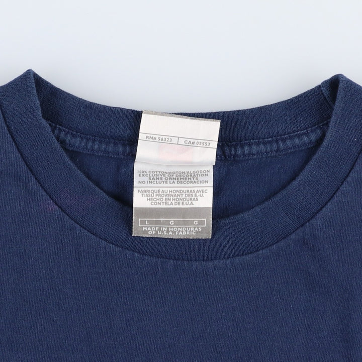 00'S Nike Sports Print T-shirt Men's Size L cotton navy blue type Vintage Second Hand