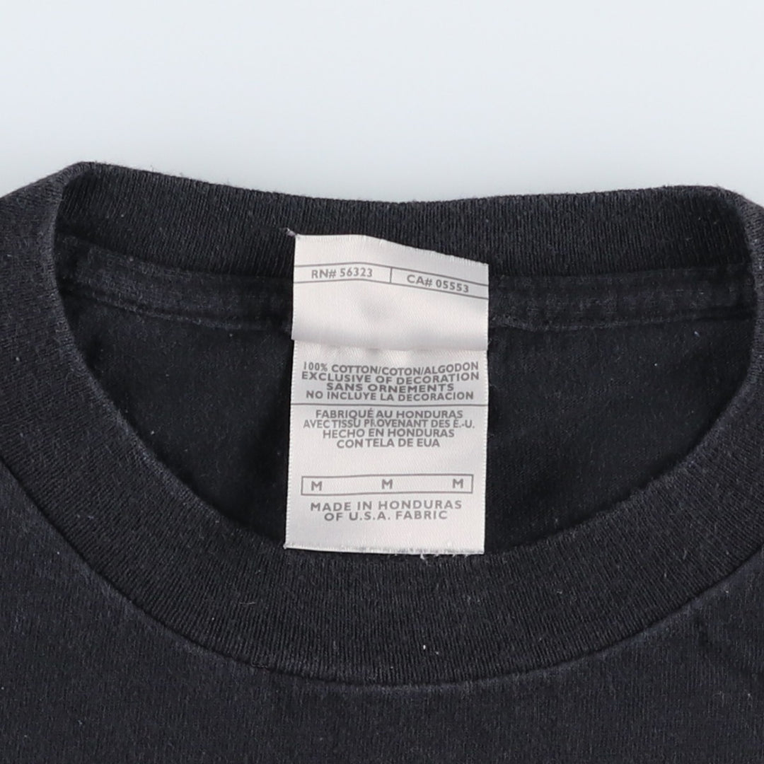 2000'S Nike sports print T-shirt, men's size M (approx.) cotton black type Vintage Second Hand