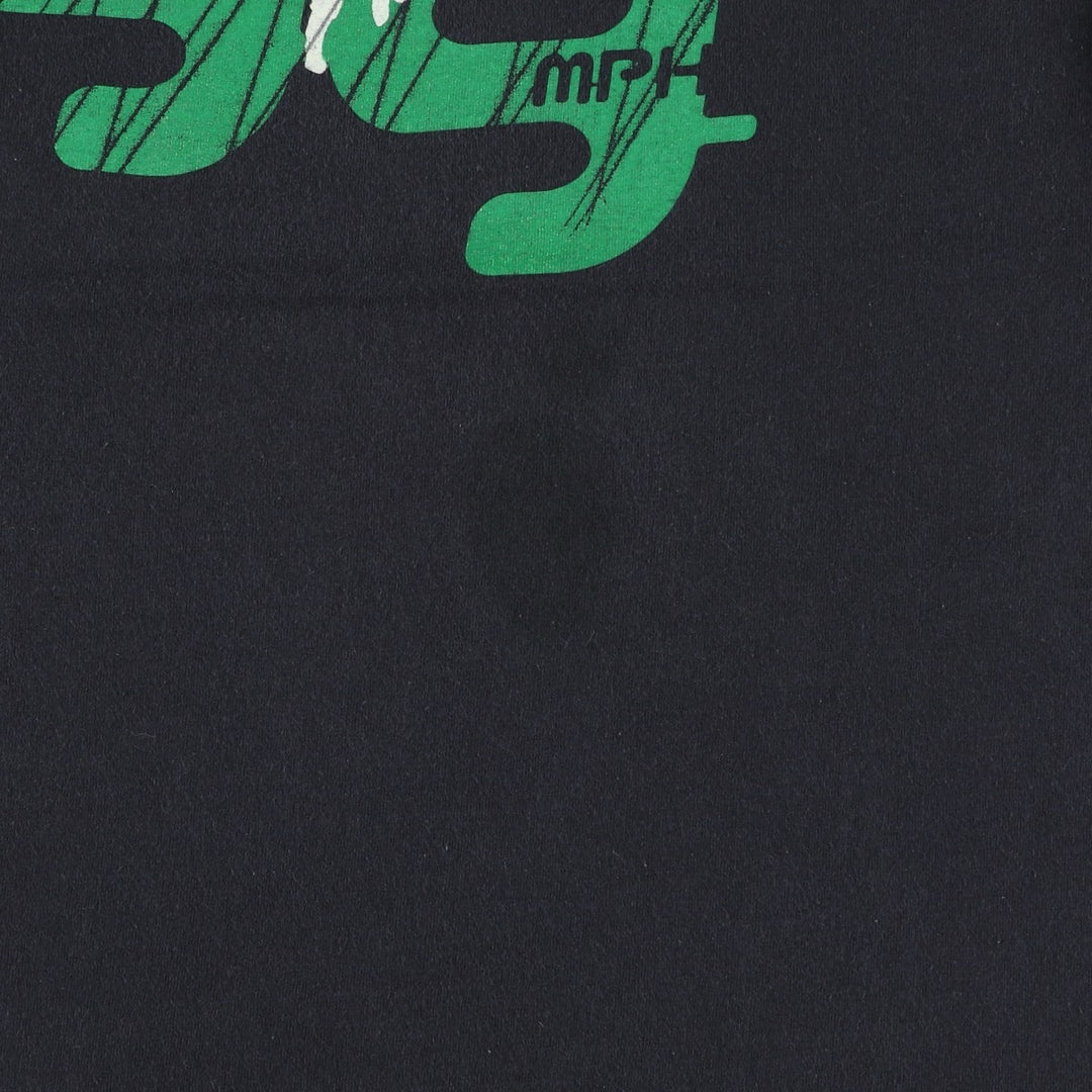 2000'S Nike sports print T-shirt, men's size M (approx.) cotton black type Vintage Second Hand