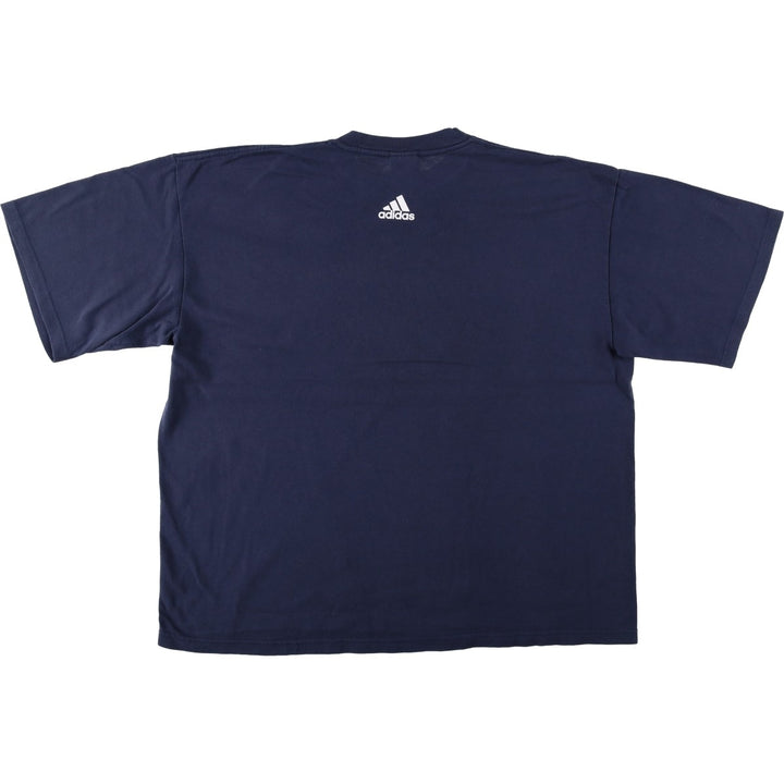 2000'S Adidas MLB New York Yankees sports print T-shirt, Made in USA, Men's XL equivalent. cotton navy blue type Vintage Second Hand