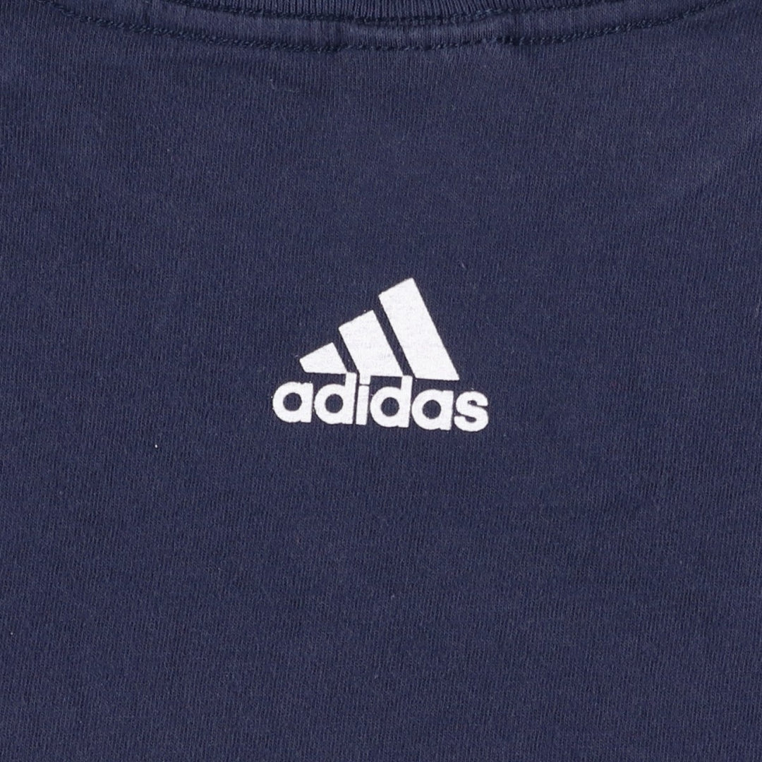 2000'S Adidas MLB New York Yankees sports print T-shirt, Made in USA, Men's XL equivalent. cotton navy blue type Vintage Second Hand