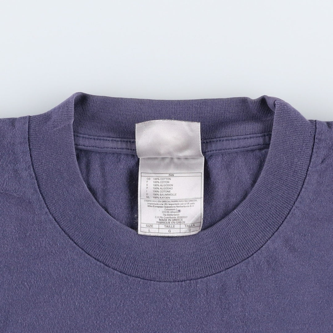 00'S Nike Logo T-shirt, Men's L size cotton navy blue type Vintage Second Hand