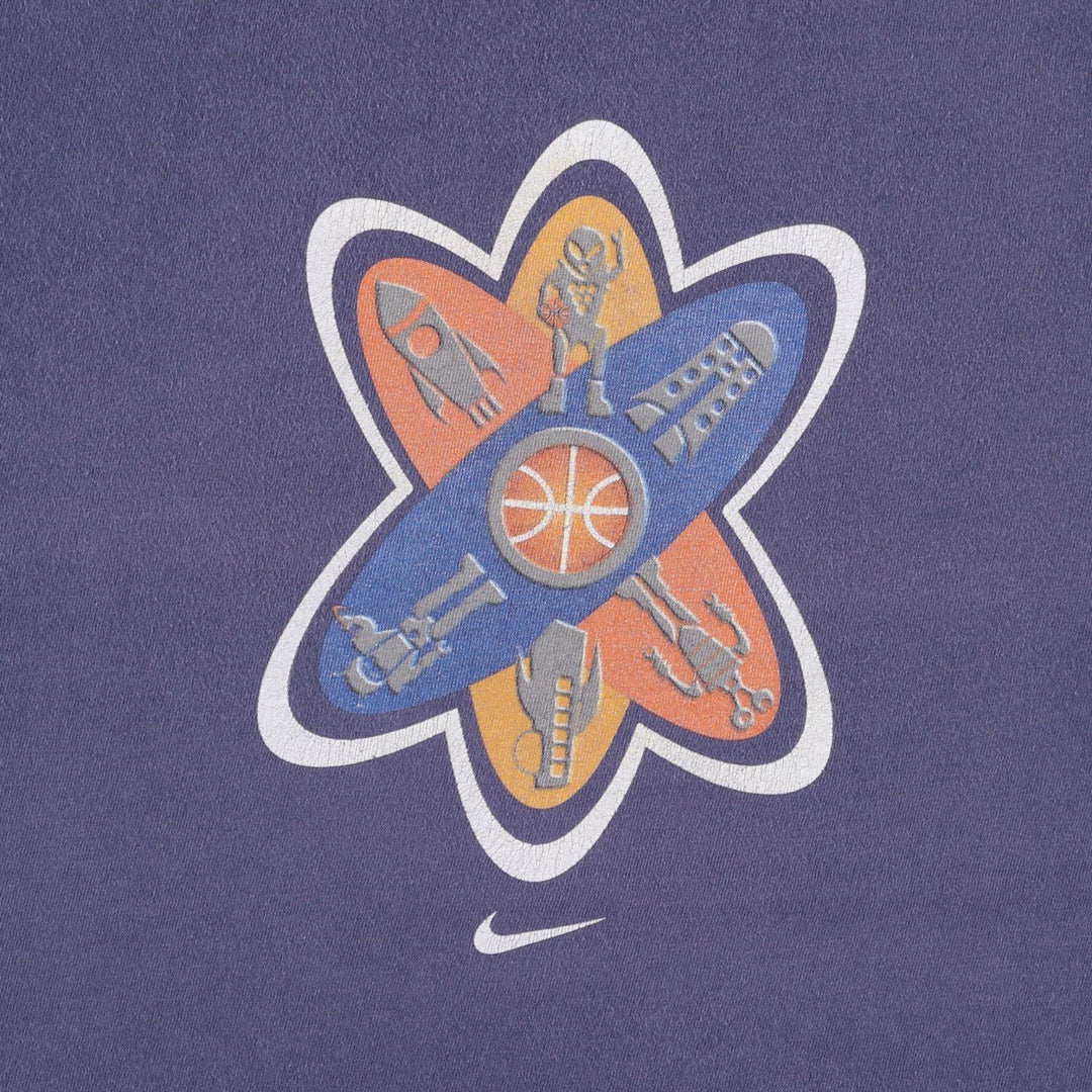 00'S Nike Logo T-shirt, Men's L size cotton navy blue type Vintage Second Hand