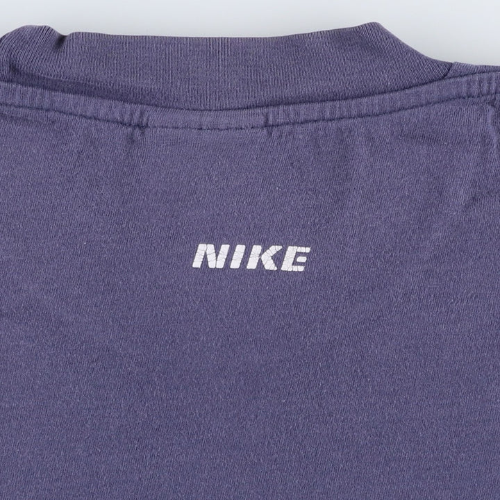 00'S Nike Logo T-shirt, Men's L size cotton navy blue type Vintage Second Hand