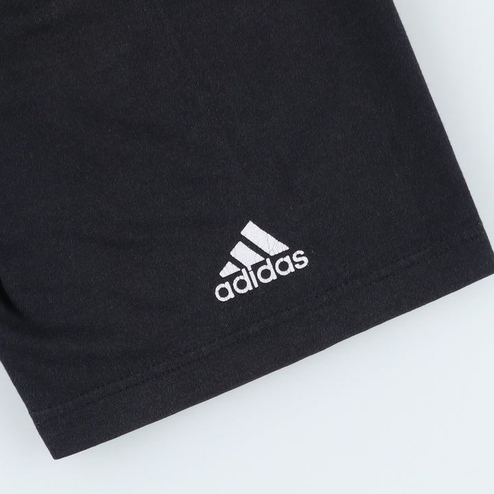 Adidas sports print t-shirt, men's size M (approx.) cotton black type Vintage Second Hand