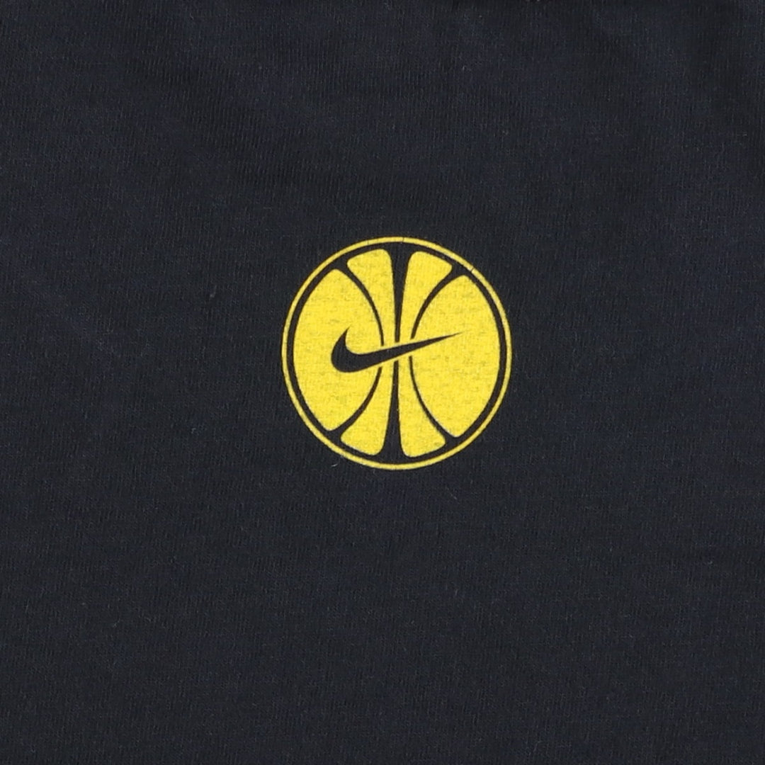 90'S Nike Sports Print T-Shirt Made in USA Men's L Size Vintage cotton black type Vintage Second Hand