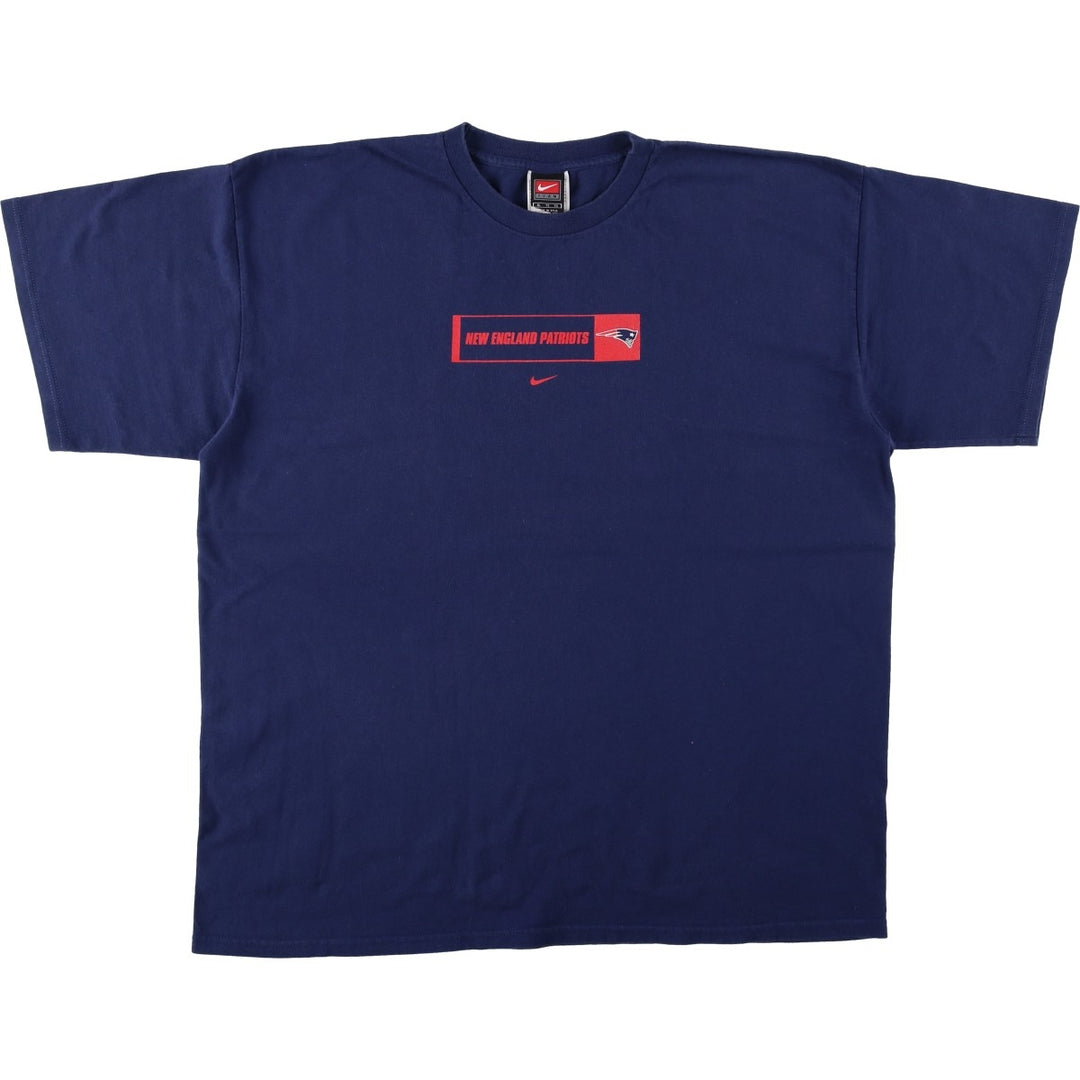 90s-00'S Nike Team Logo T-Shirt, Made in USA, Men's Size XL (approx.), NFL New England Patriots, Vintage. cotton navy blue type Vintage Second Hand