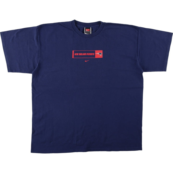 90s-00'S Nike Team Logo T-Shirt, Made in USA, Men's Size XL (approx.), NFL New England Patriots, Vintage. cotton navy blue type Vintage Second Hand
