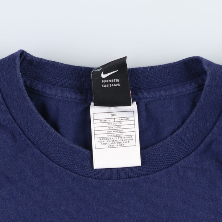 90s-00'S Nike Team Logo T-Shirt, Made in USA, Men's Size XL (approx.), NFL New England Patriots, Vintage. cotton navy blue type Vintage Second Hand