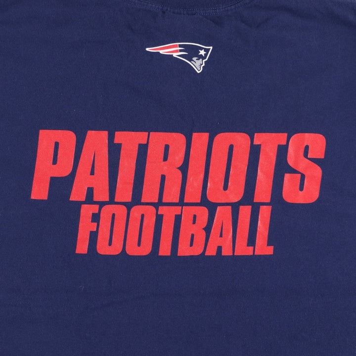 90s-00'S Nike Team Logo T-Shirt, Made in USA, Men's Size XL (approx.), NFL New England Patriots, Vintage. cotton navy blue type Vintage Second Hand