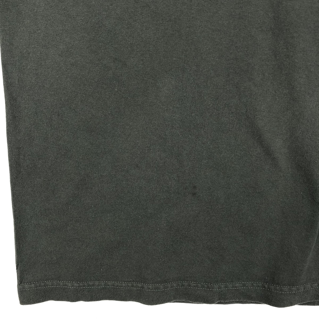 2000'S Murina Print T-Shirt, Made in USA, Men's XL equivalent. cotton dark green Vintage Second Hand