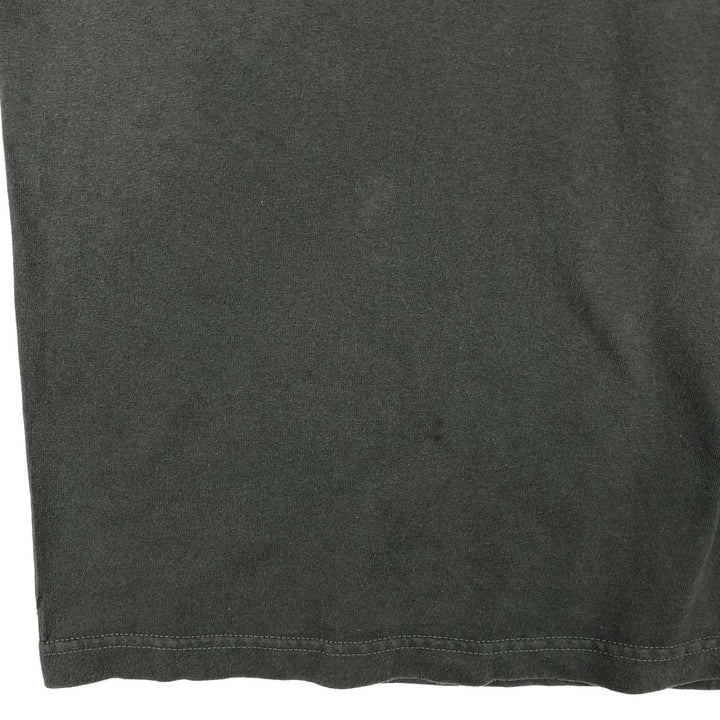 2000'S Murina Print T-Shirt, Made in USA, Men's XL equivalent. cotton dark green Vintage Second Hand