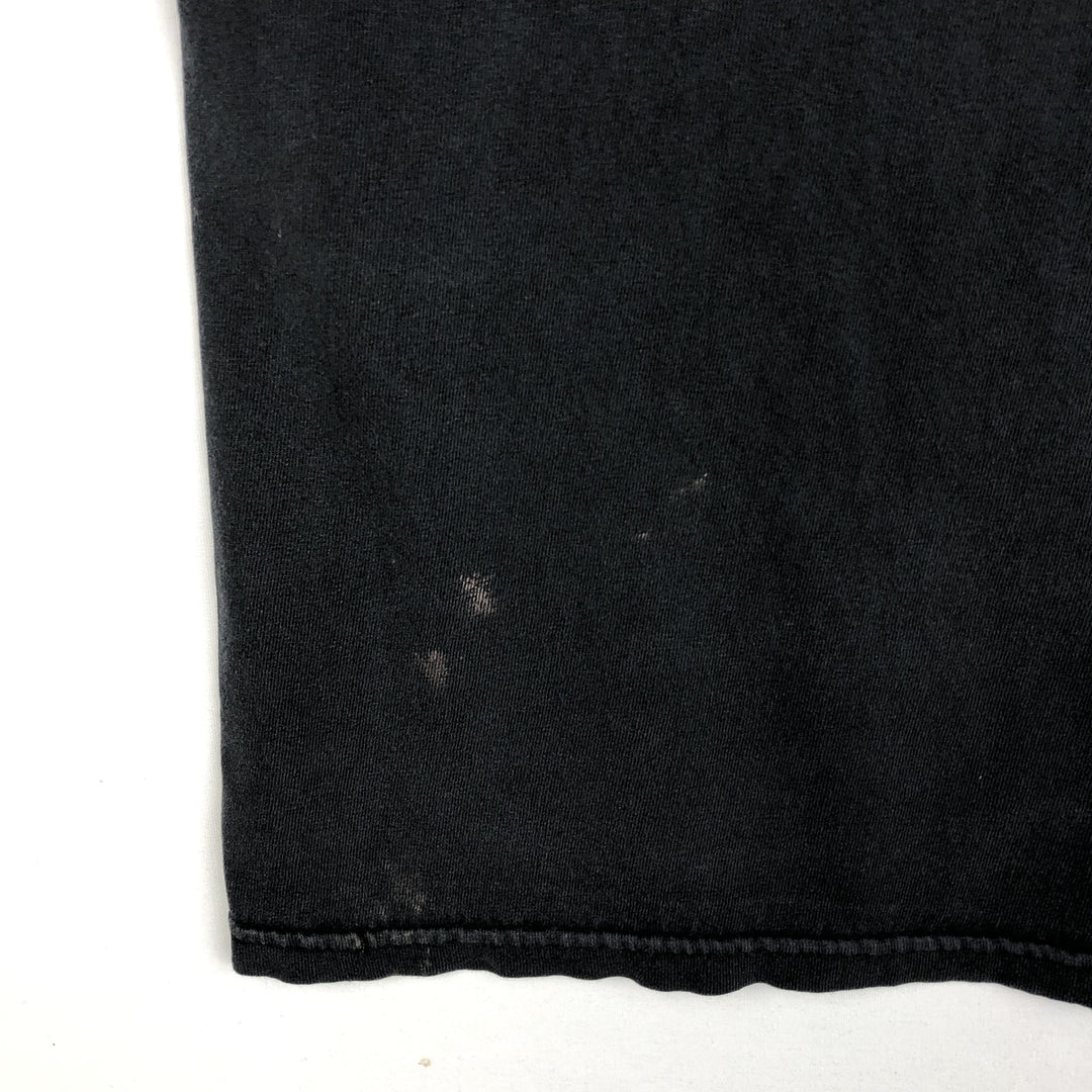 00'S TENNESSEE RIVER print T-shirt, men's size L cotton black type Vintage Second Hand