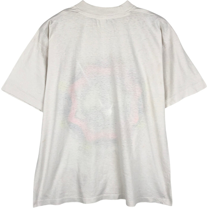 90'S Peace Sign Print T-Shirt, Men's Size L (approx.), Vintage cotton white type Vintage Second Hand