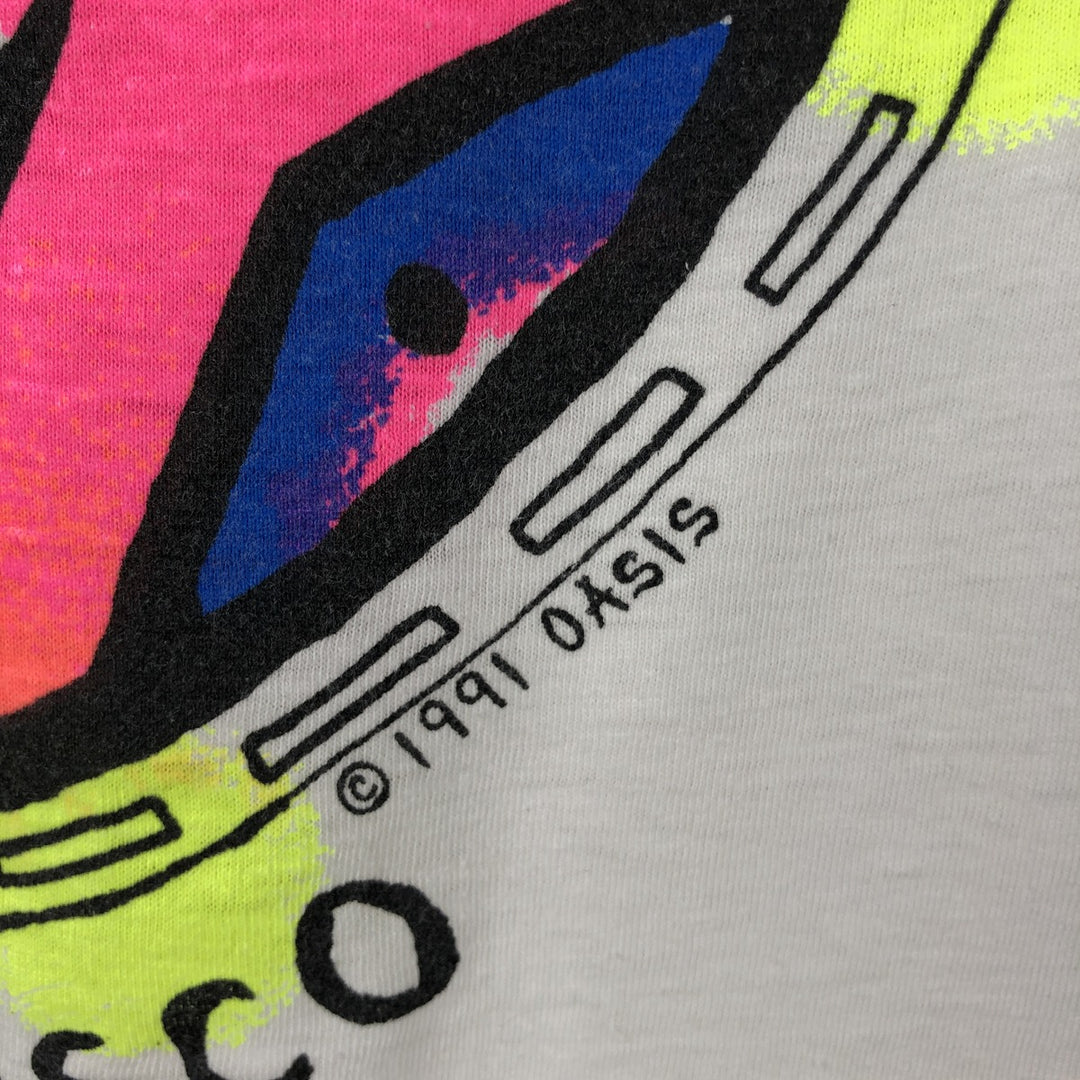 90'S Peace Sign Print T-Shirt, Men's Size L (approx.), Vintage cotton white type Vintage Second Hand