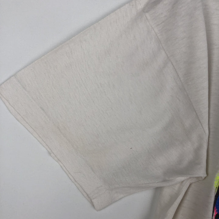 90'S Peace Sign Print T-Shirt, Men's Size L (approx.), Vintage cotton white type Vintage Second Hand