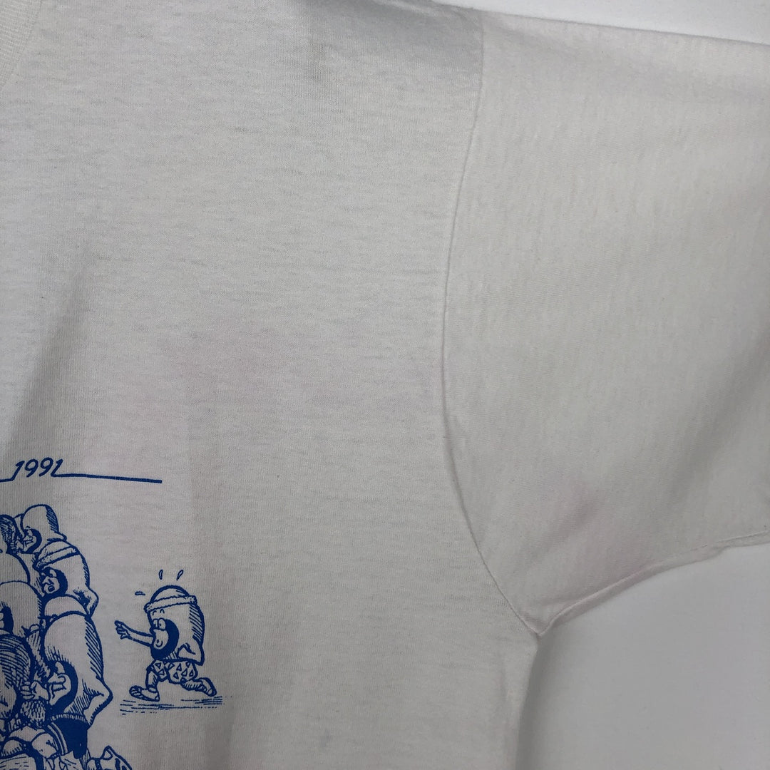 Screen Stars printed T-shirt, made in USA, men's size XL equivalent, vintage. cotton white type Vintage Second Hand