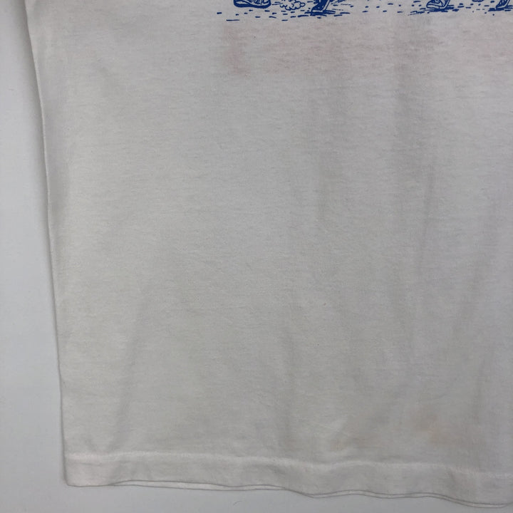 Screen Stars printed T-shirt, made in USA, men's size XL equivalent, vintage. cotton white type Vintage Second Hand