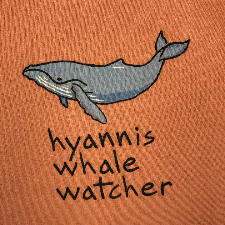 GRAVITY GRAPHICS Whale Pattern Print T-Shirt, Made in USA, Men's XL (equivalent), Vintage cotton coral Vintage Second Hand