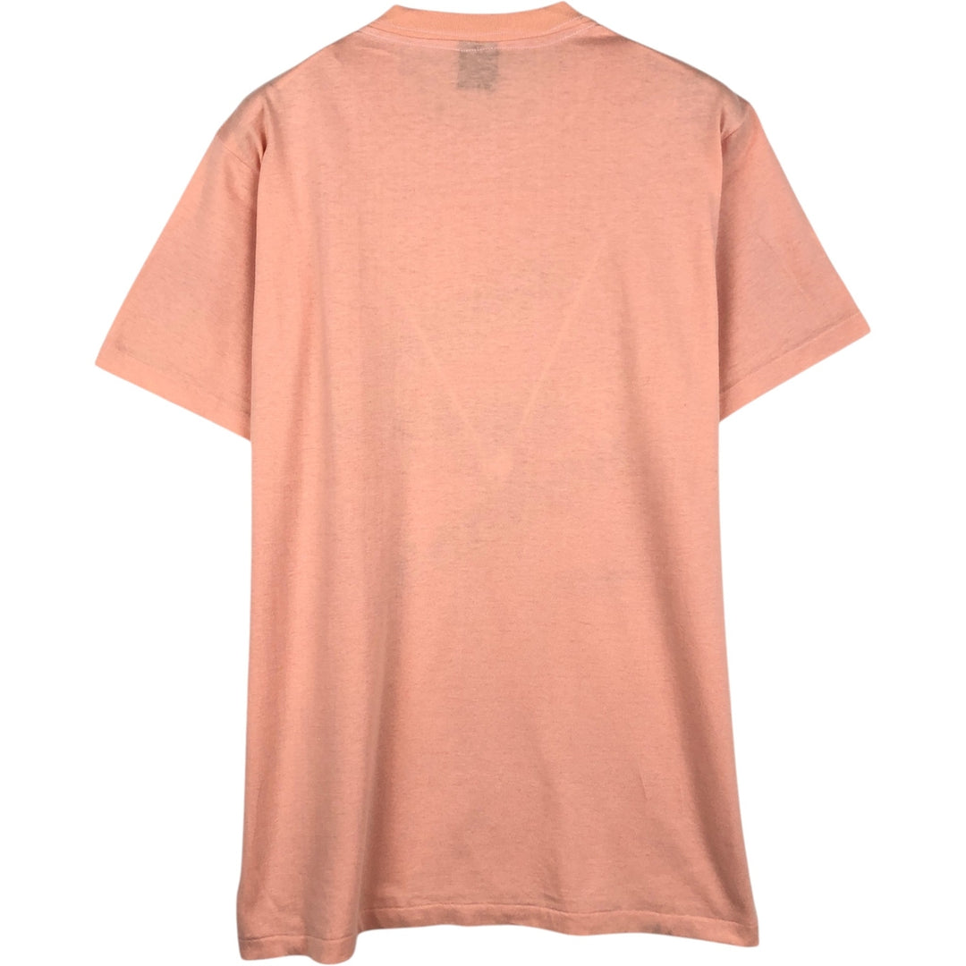 ~90'S COLLECTION UNIQUE Penguin Pattern Print T-Shirt, Made in Canada, Men's Size L (approx.), Vintage cotton coral Vintage Second Hand