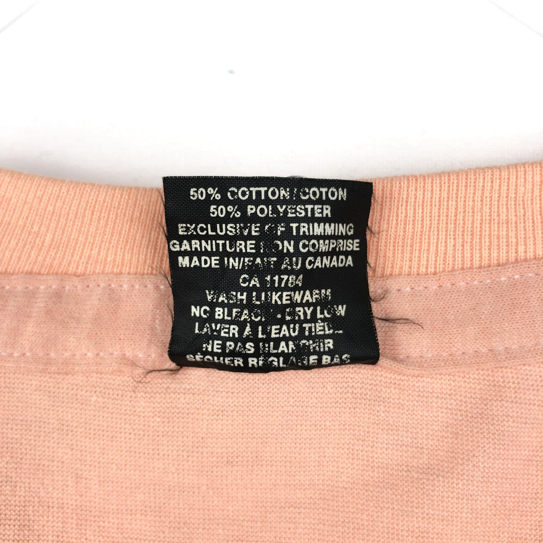 ~90'S COLLECTION UNIQUE Penguin Pattern Print T-Shirt, Made in Canada, Men's Size L (approx.), Vintage cotton coral Vintage Second Hand