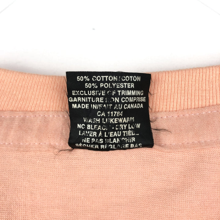 ~90'S COLLECTION UNIQUE Penguin Pattern Print T-Shirt, Made in Canada, Men's Size L (approx.), Vintage cotton coral Vintage Second Hand