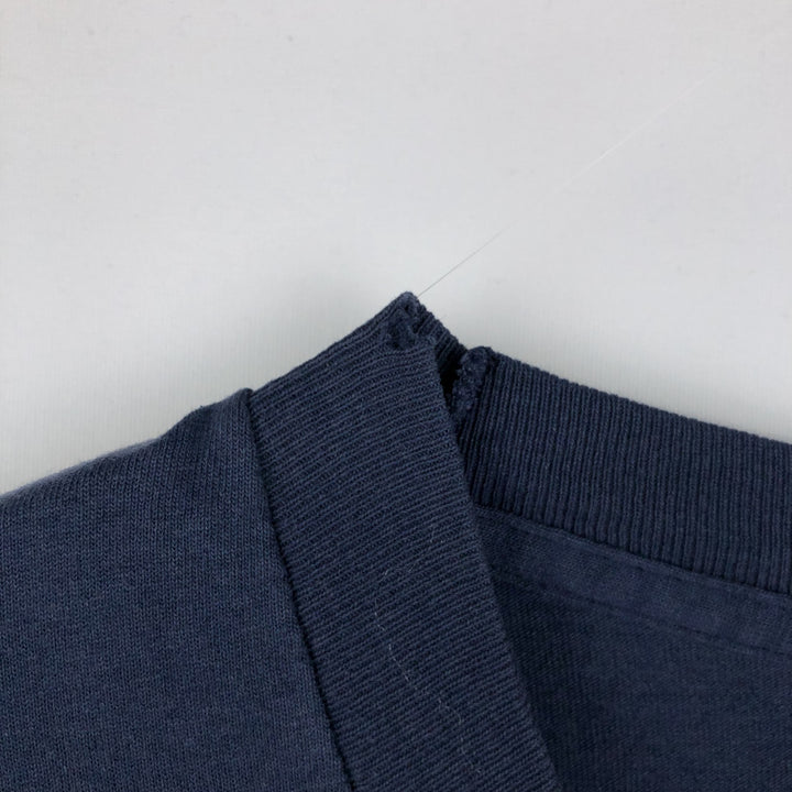 90'S Fruit of the Loom printed T-shirt, made in the USA, men's XL size, vintage cotton navy blue type Vintage Second Hand