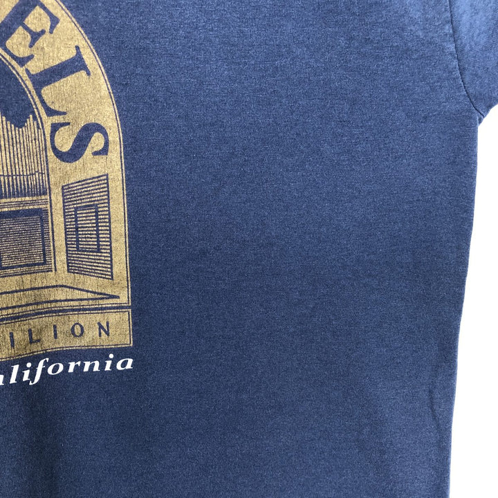 90'S Fruit of the Loom printed T-shirt, made in the USA, men's XL size, vintage cotton navy blue type Vintage Second Hand