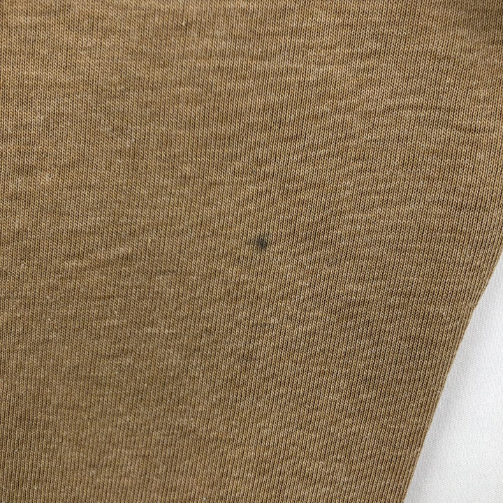 ~90'S nit bit Harper's BAZZAR mock neck advertising T-shirt, men's size L equivalent, vintage. polyester beige type brown Vintage Second Hand
