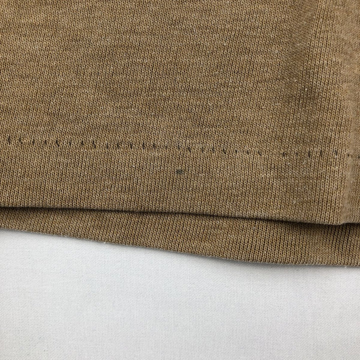 ~90'S nit bit Harper's BAZZAR mock neck advertising T-shirt, men's size L equivalent, vintage. polyester beige type brown Vintage Second Hand