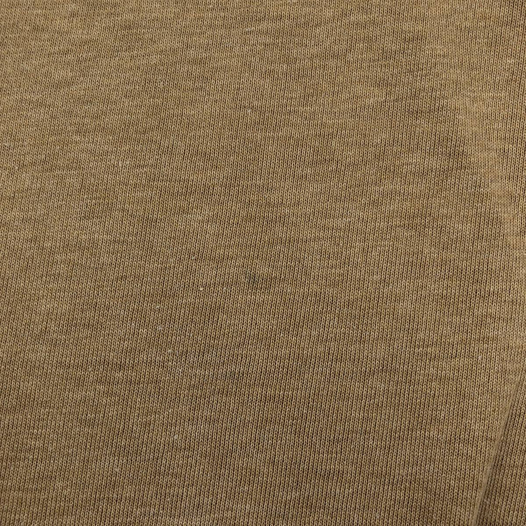~90'S nit bit Harper's BAZZAR mock neck advertising T-shirt, men's size L equivalent, vintage. polyester beige type brown Vintage Second Hand