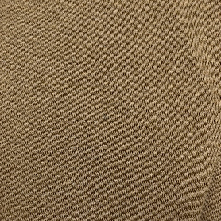 ~90'S nit bit Harper's BAZZAR mock neck advertising T-shirt, men's size L equivalent, vintage. polyester beige type brown Vintage Second Hand