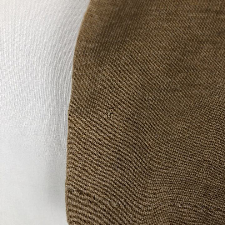 ~90'S nit bit Harper's BAZZAR mock neck advertising T-shirt, men's size L equivalent, vintage. polyester beige type brown Vintage Second Hand