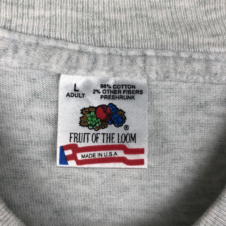 90'S Fruit of the Loom PUKE and SNOT Print T-Shirt, Made in USA, Men's Size L (approx.), Vintage cotton gray type Vintage Second Hand