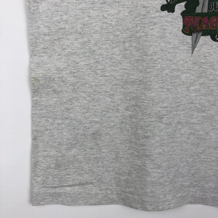 90'S Fruit of the Loom PUKE and SNOT Print T-Shirt, Made in USA, Men's Size L (approx.), Vintage cotton gray type Vintage Second Hand