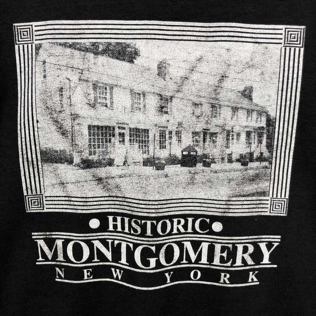 Photo T-shirt, Made in Canada, Men's XL equivalent, Vintage cotton black type Vintage Second Hand